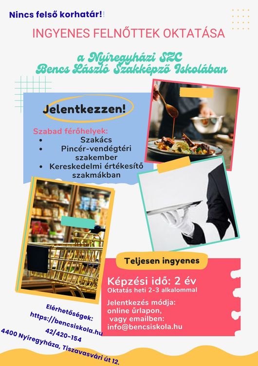 INGYENES SZAKMAI OKTATÁS FELNŐTTEKNEK